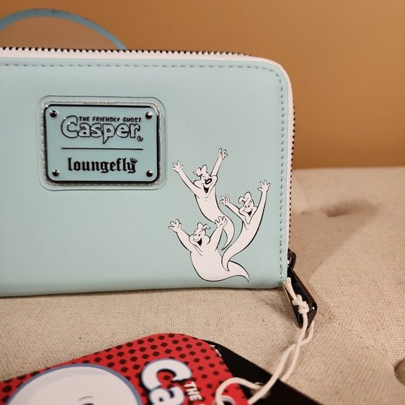 Loungefly Casper The Friendly Ghost Let's Be Friends GID Zip Around Wallet NEW - Picture 7 of 14
